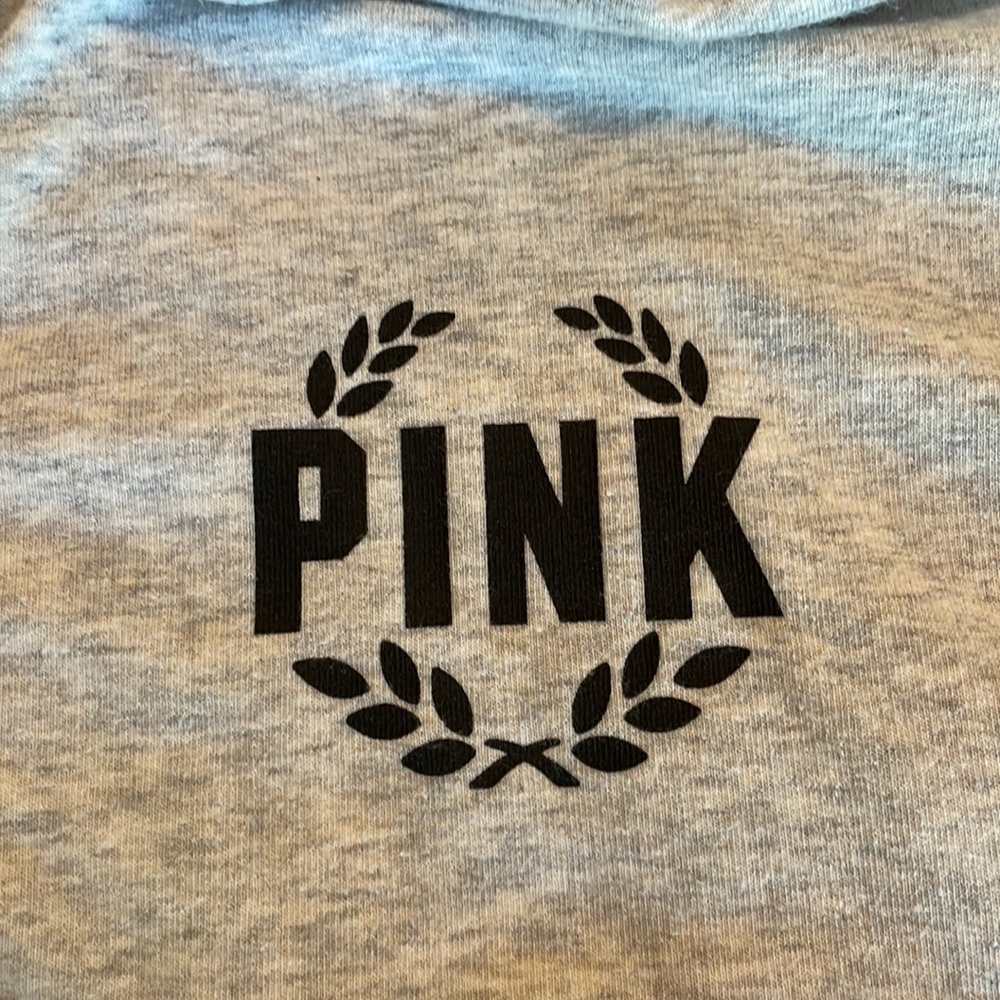 VS PINK Heather grey zip hoodie size SM - Picture 4 of 6
